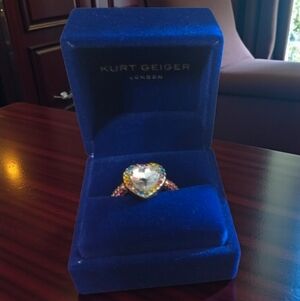 Kurt Geiger Heart Ring with Colorful Stones